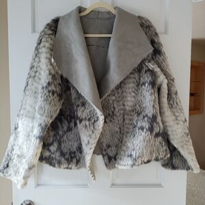 Anthropologie Marrakeshg Faux Fur Jacket - Reversible
